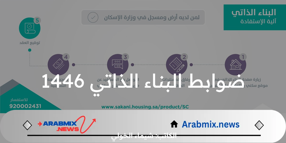 ما هي ضوابط البناء الذاتي في دعم سكني للمستفيد والأرض السكنية 1446؟ البلديات والإسكان توضح
